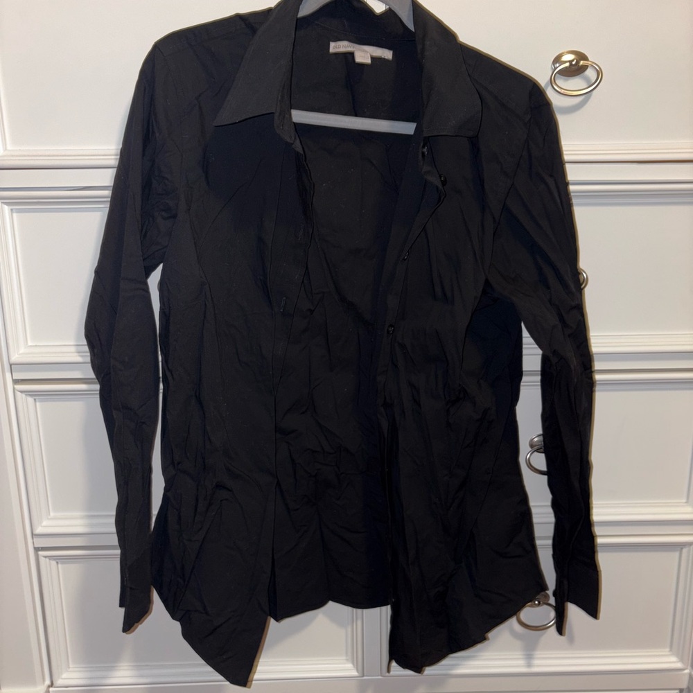 Women's Black button up